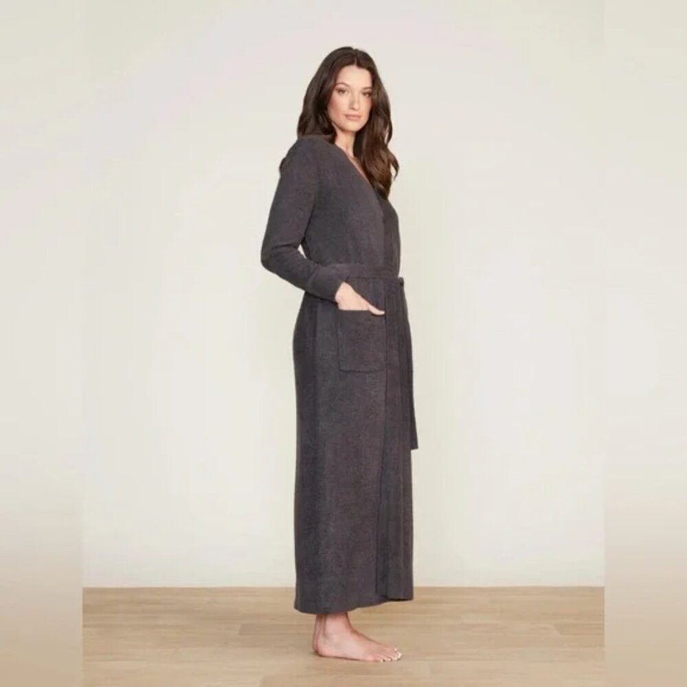 Barefoot Dreams CozyChic Lite Carbon Belted Long Robe Size XXS/XS - Picture 2 of 10